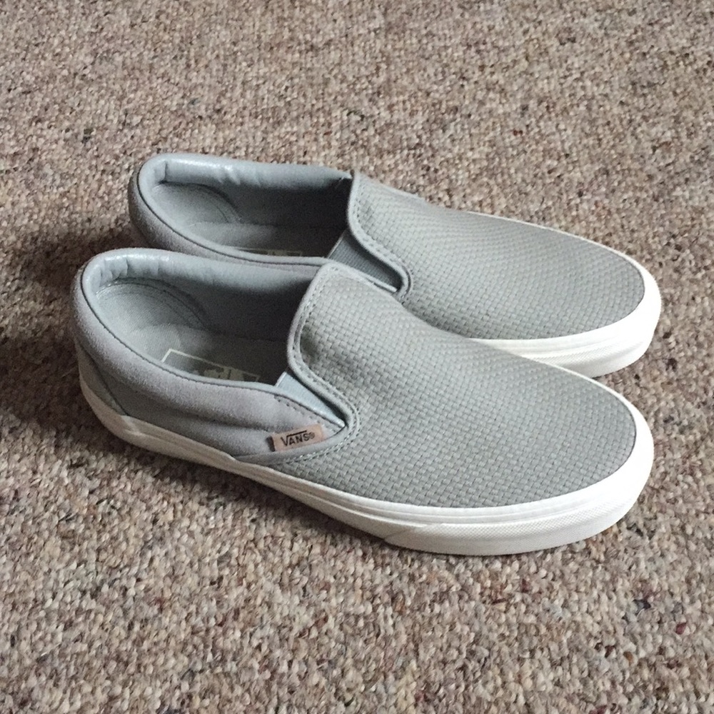 Brand new without tags gray slip on vans